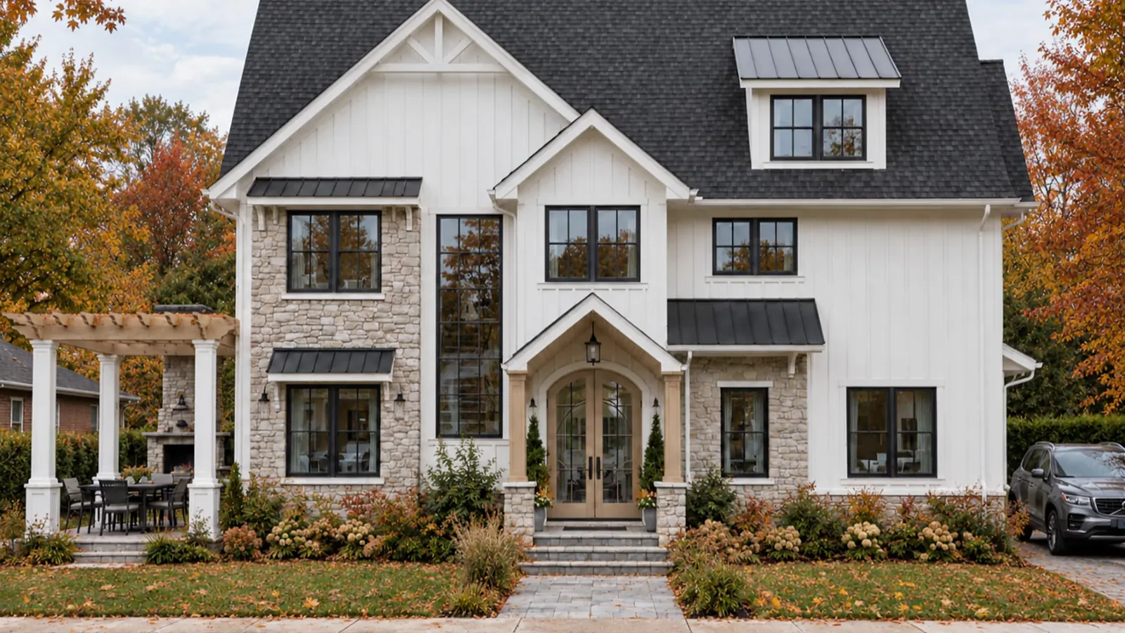 Andover custom home — front elevation